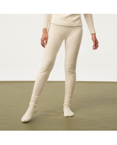 MONGOLIAN CASHMERE  WHITE SOCKS