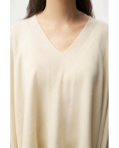 MONGOLIAN CASHMERE  BEIGE PONCHO