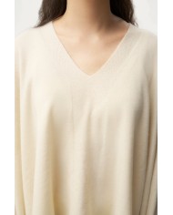 MONGOLIAN CASHMERE  BEIGE PONCHO