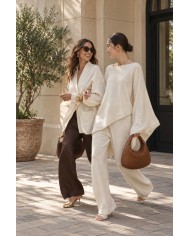 MONGOLIAN CASHMERE  BEIGE PONCHO