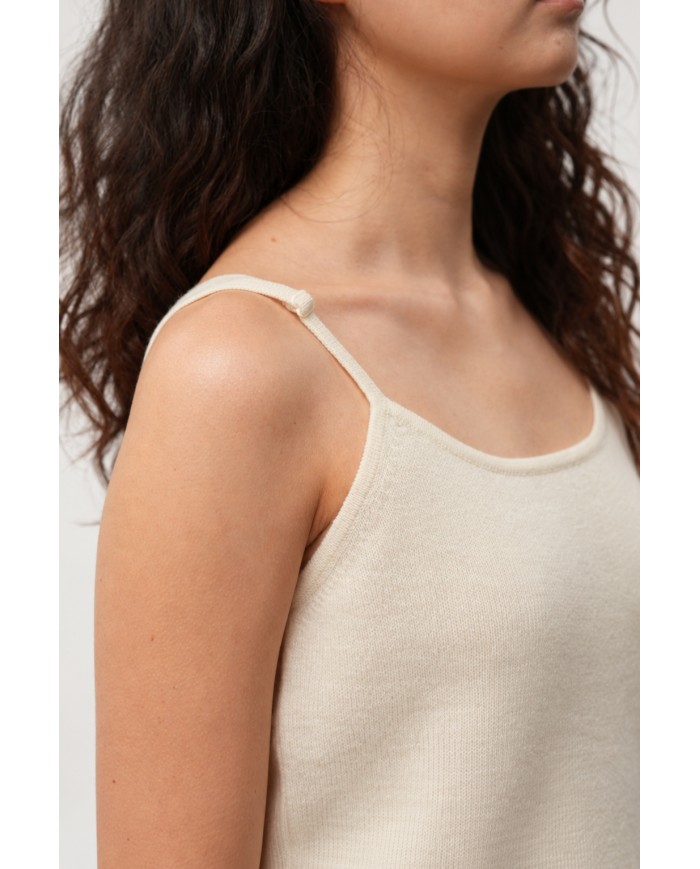 MONGOLIAN CASHMERE WHITE LOUNGE TOP