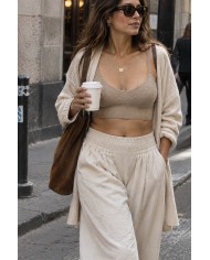 MONGOLIAN CASHMERE BEIGE BRA