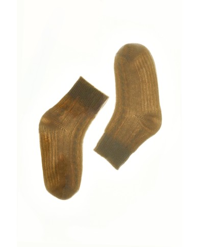 MONGOLIAN CASHMERE - BEIGE GLITTER SOCKS