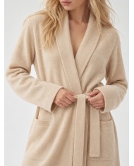 MONGOLIAN CASHMERE BEIGE WHOLE GARMENT JUMPSUIT